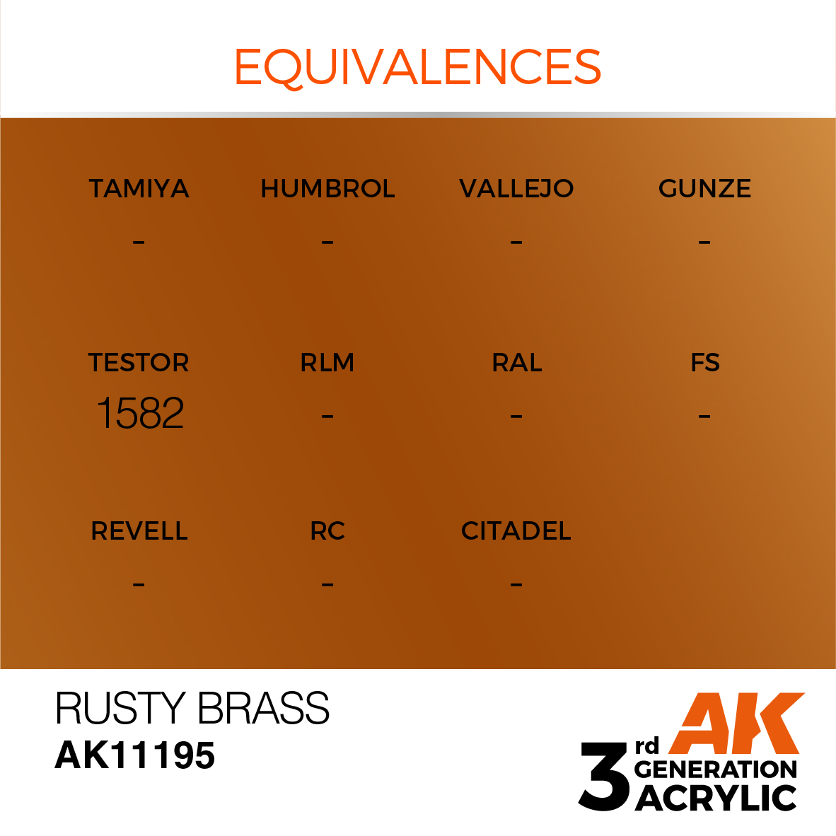 AK 3GEN Metallic - Rusty Brass - AK11195