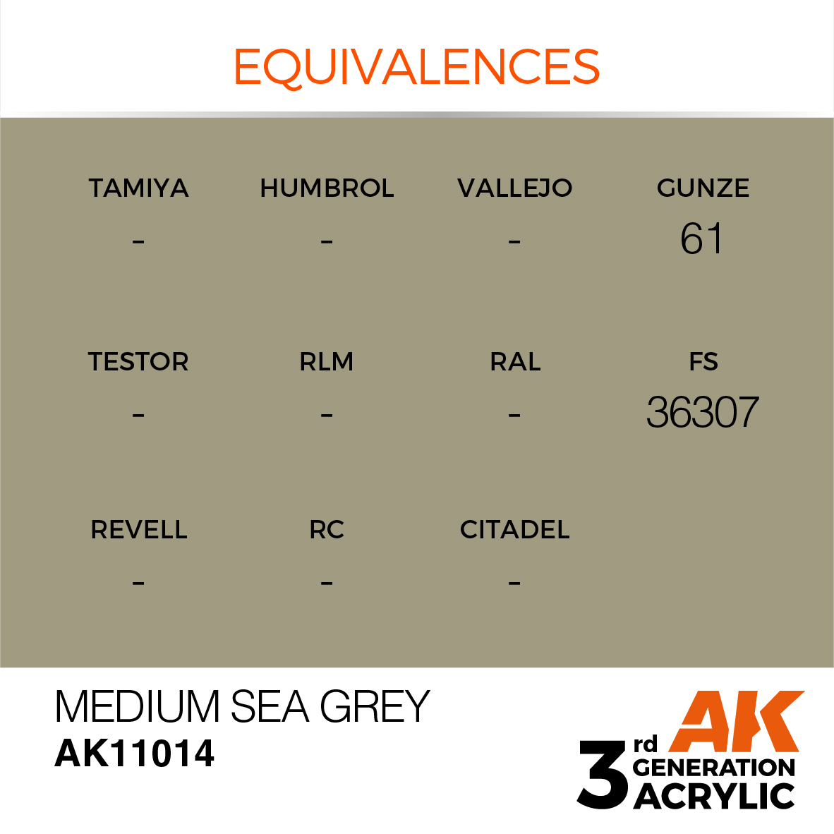 AK 3GEN Standard - Medium Sea Grey - AK11014