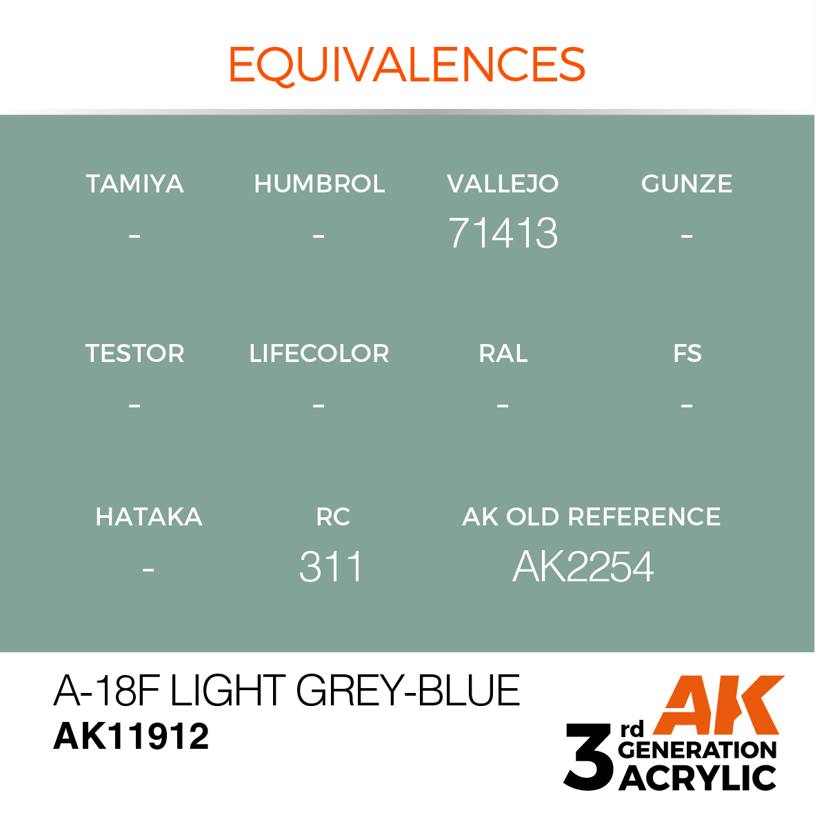 AK 3GEN Air - A-18f Light Grey-Blue - AK11912