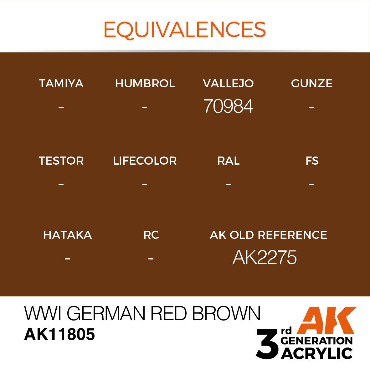 AK 3GEN Air - WWI German Red Brown - AK11805