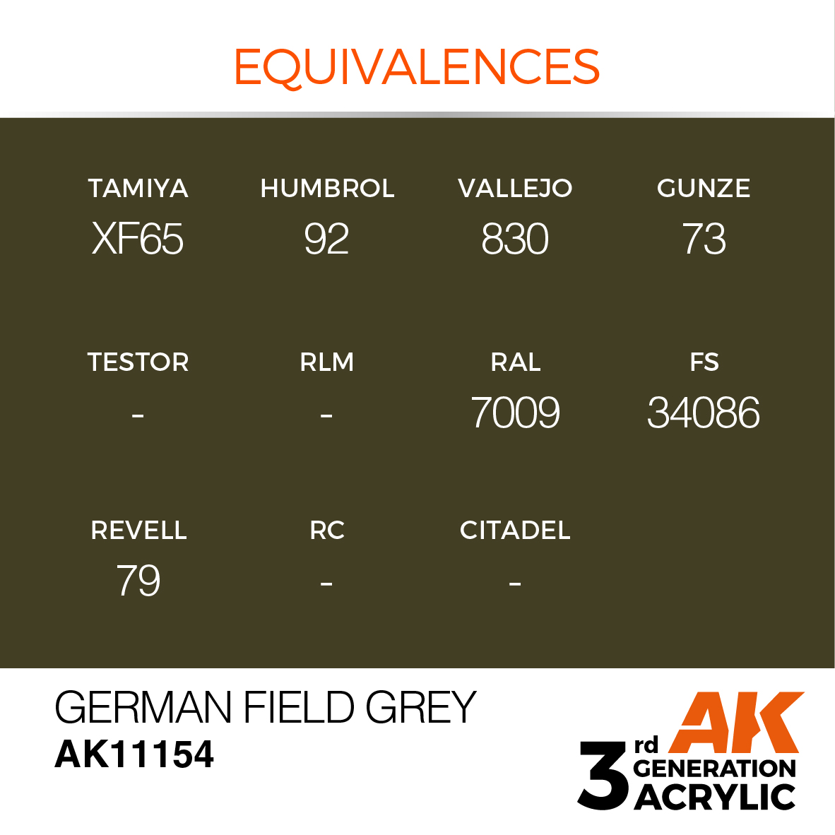 AK 3GEN Standard - German Field Grey - AK11154