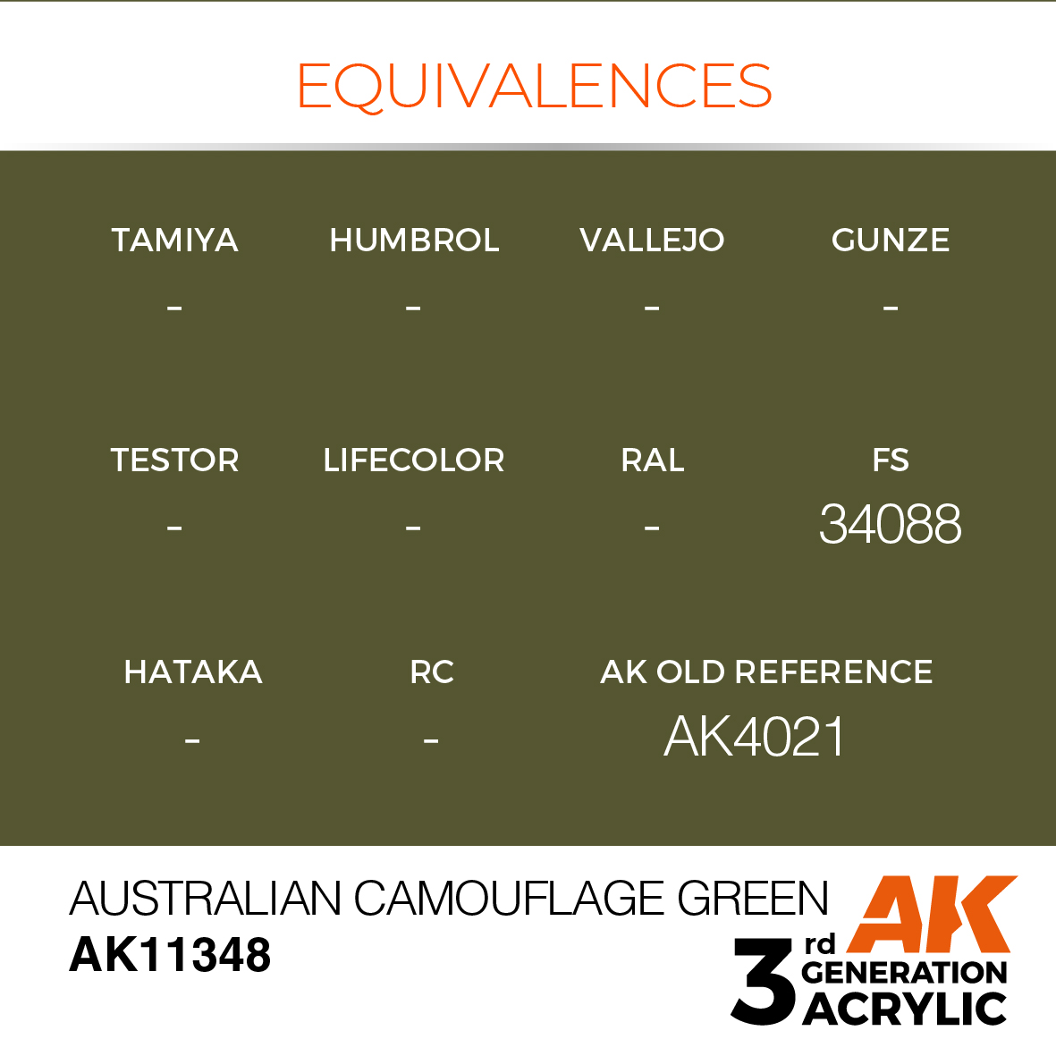 AK 3GEN AFV - Australian Camouflage Green - AK11348