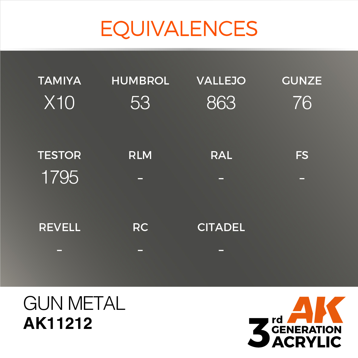 AK 3GEN Metallic - Gun Metal - AK11212