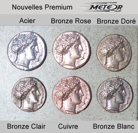 Météor Metal-Clay Musterpackung, 6 Premium Metal-Clays, je 30g. Tube