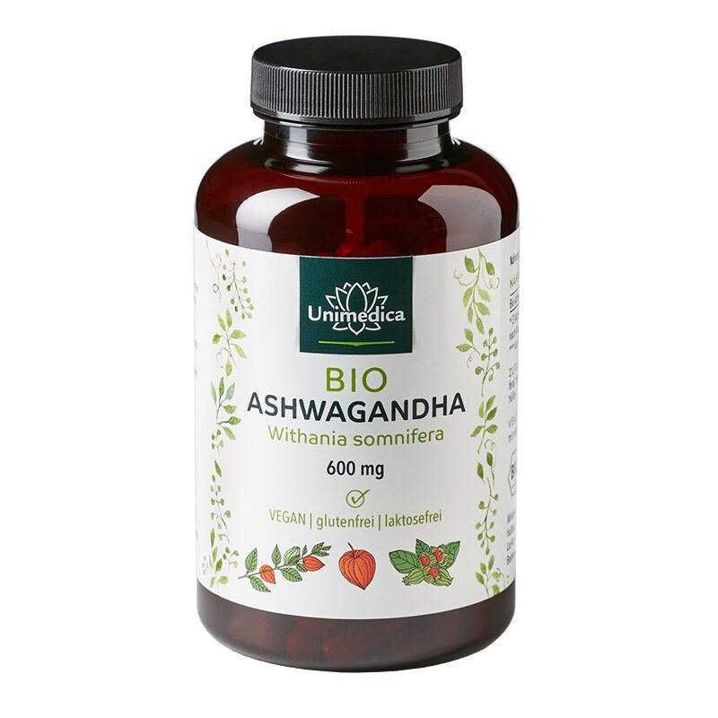 Bio Ashwagandha 180 Kapseln 600 mg hochdosiert