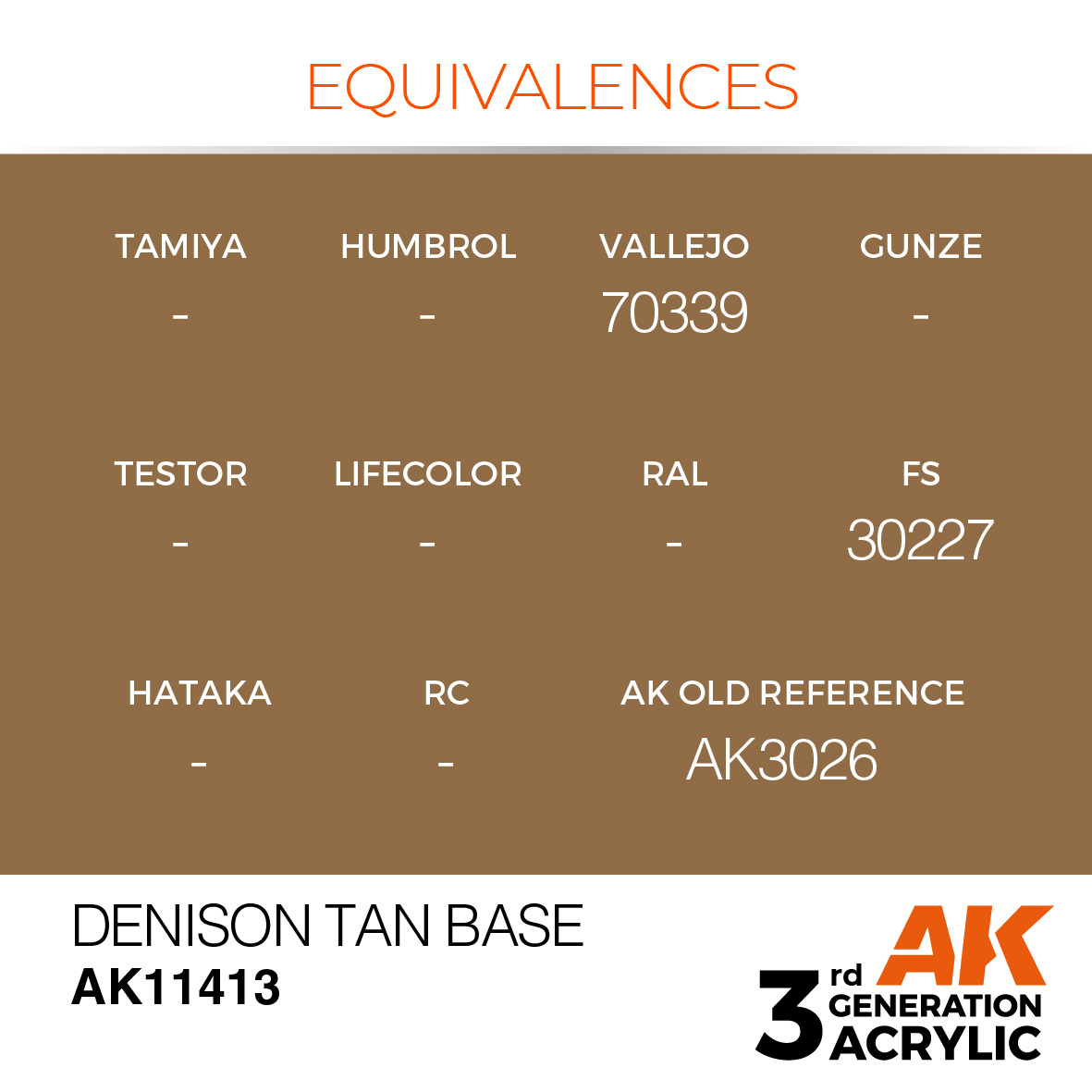 AK 3GEN Figures - Denison Tan Base - AK11413