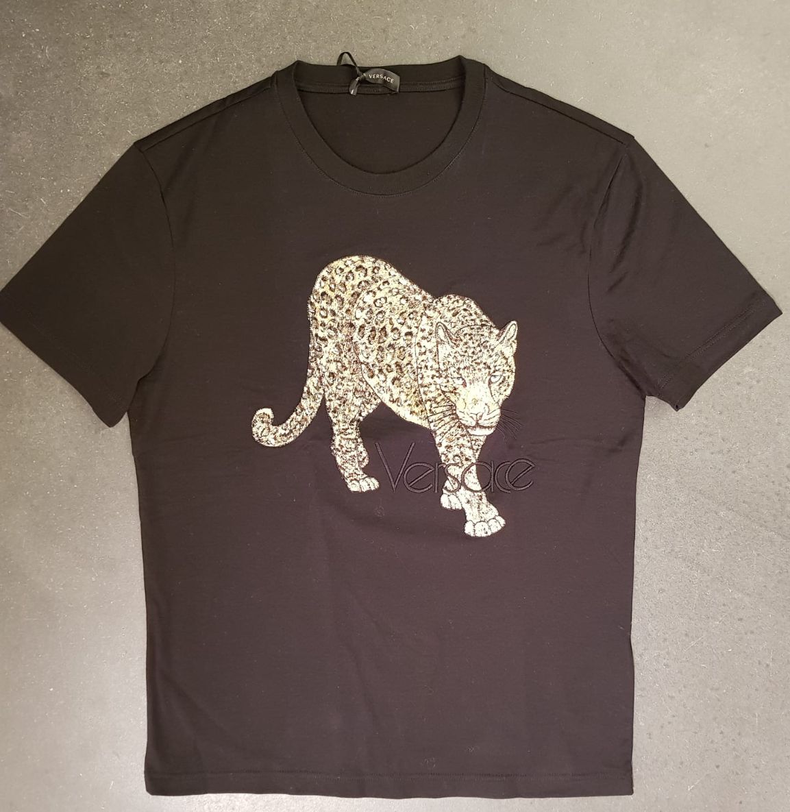 Versace - T-shirt gold Tiger embroided