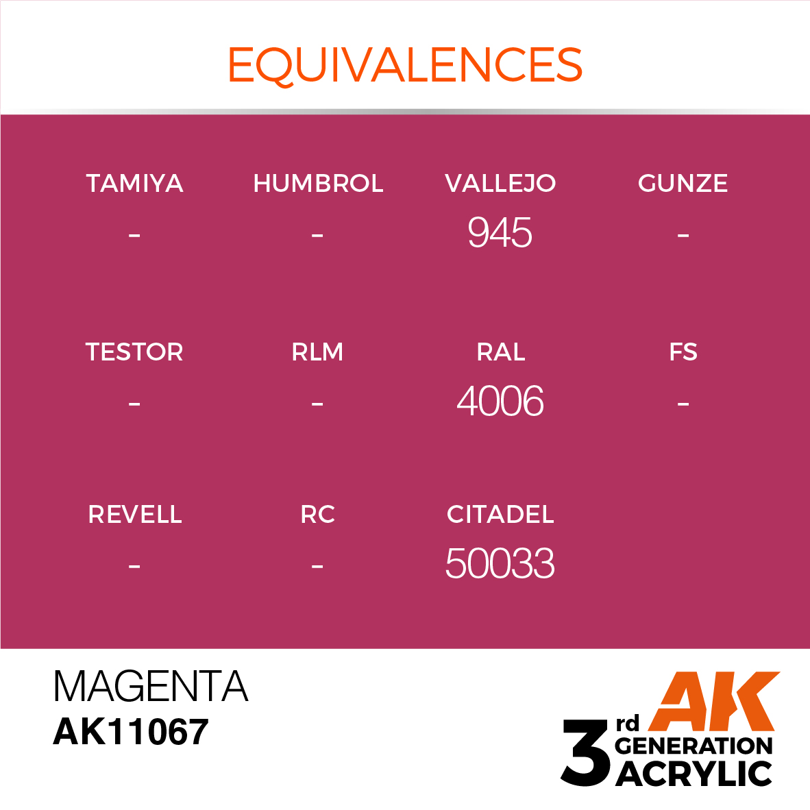 AK 3GEN Standard - Magenta - AK11067